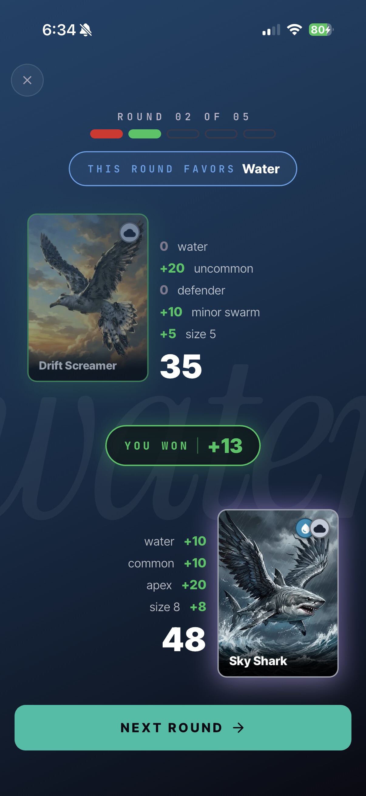 A Chimera battle round