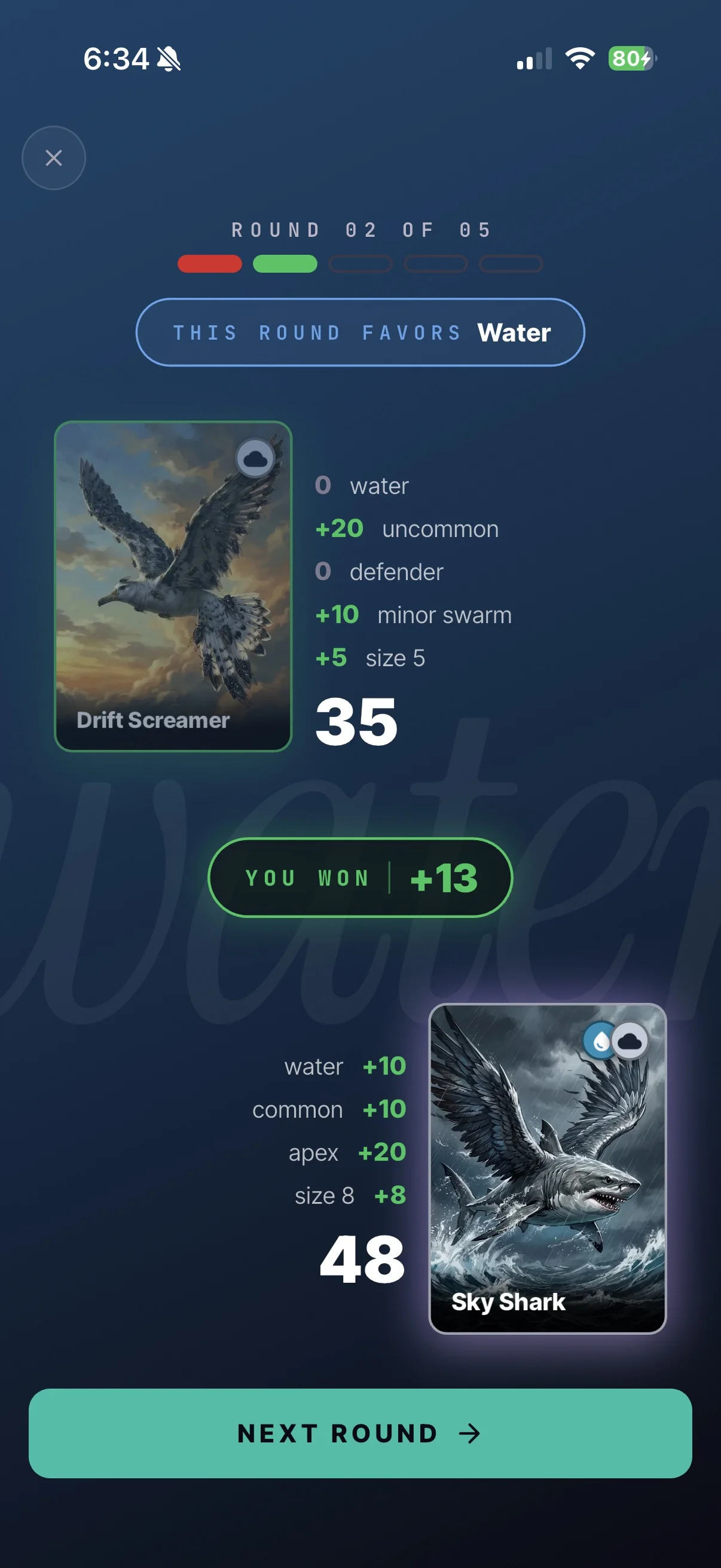 A Chimera battle round